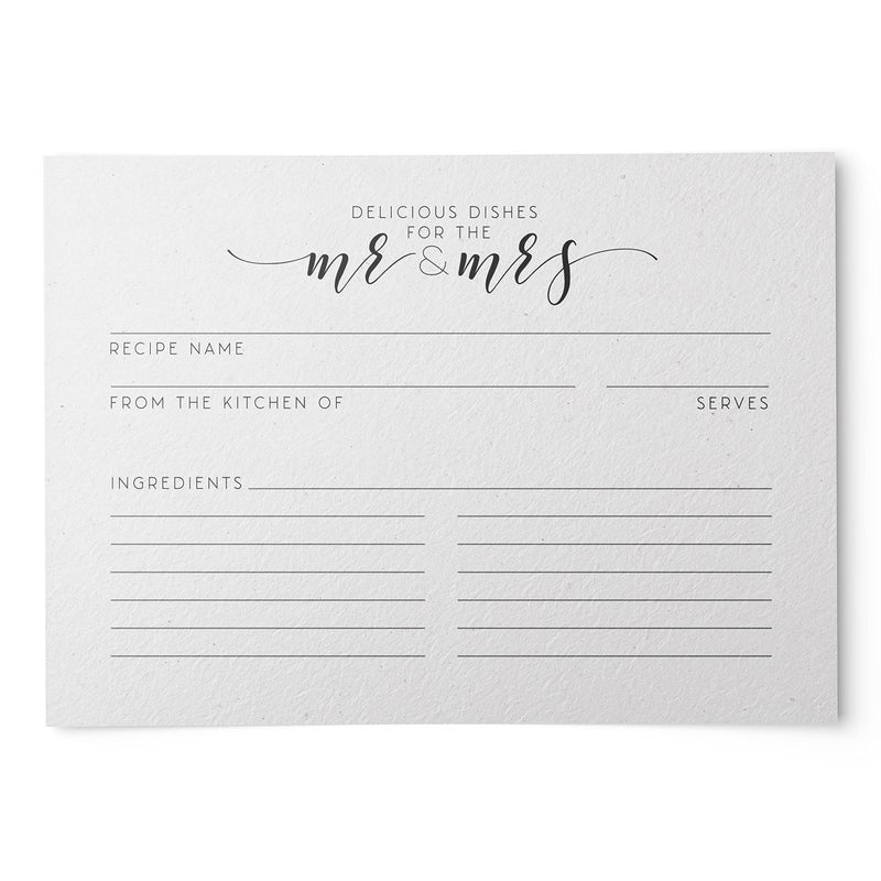 Dashleigh Newlywed & Bridal Shower Recipe Cards from, 48 Cards, 4x6 inches, Water-Resistant and Double-Sided (Vintage Newlywed) - Image 1